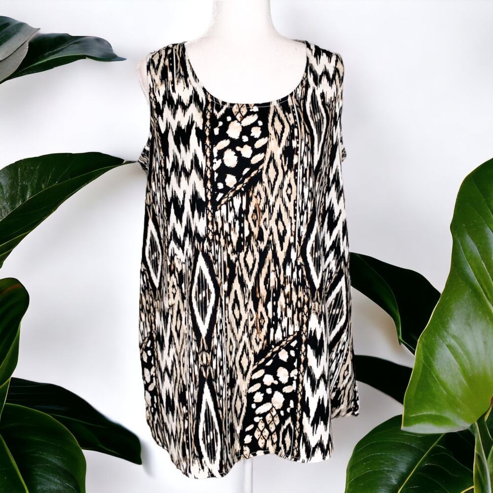 Jessica London Georgette Printed Tank Top 12W